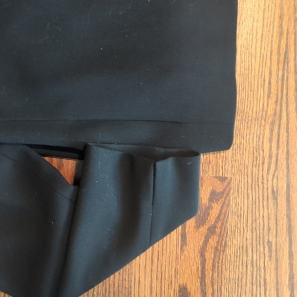 Black 100% wool Quiet Luxury sleek minimalist career hidden button blazer sz 16 - Picture 6 of 8